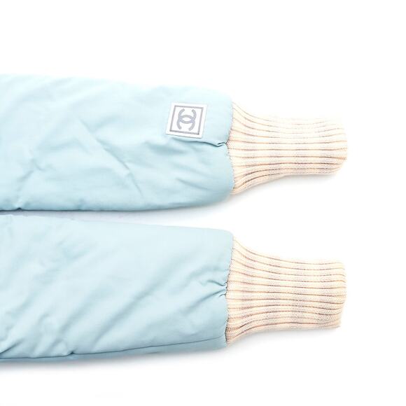 Authentic CHANEL Vintage Sports Line Bomber Jacket 2001 Shawl Blue Ski Snow - Picture 8 of 12